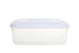 Image - Whitefurze Rectangular Food Storage Box, 2L, White/Clear