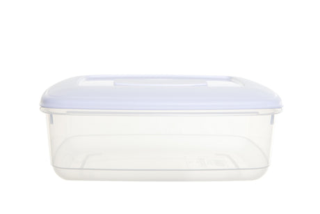 Image - Whitefurze Rectangular Food Storage Box, 2L, White/Clear