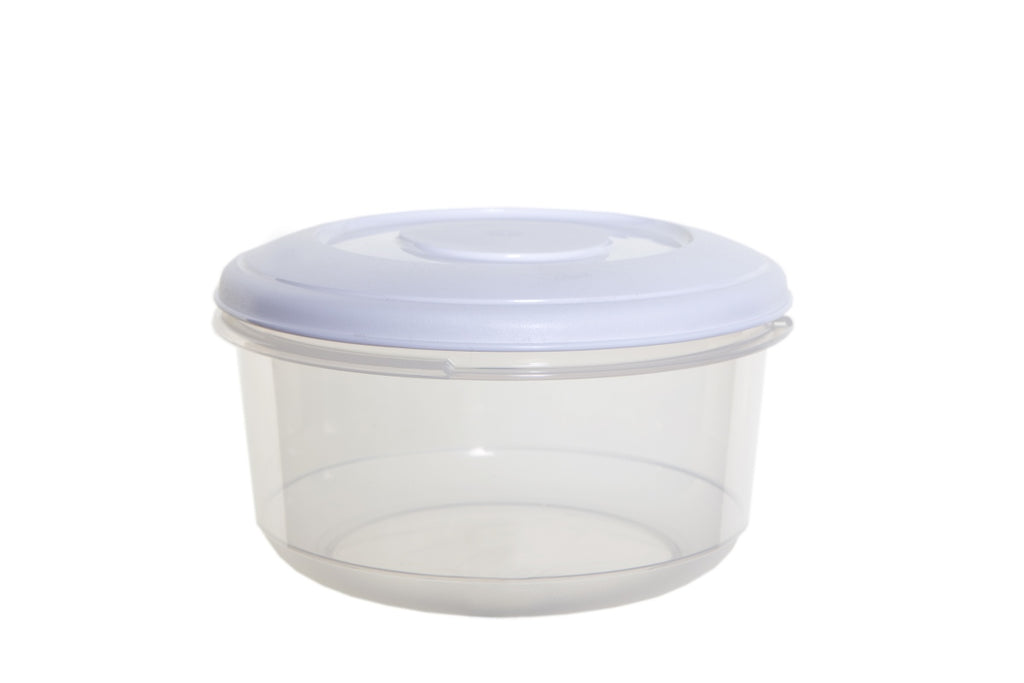 Image - WhiteFurze Round Food Storage Box, 1L, Clear