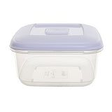 Image - Whitefurze Square Food Storage Box, 1L, Clear