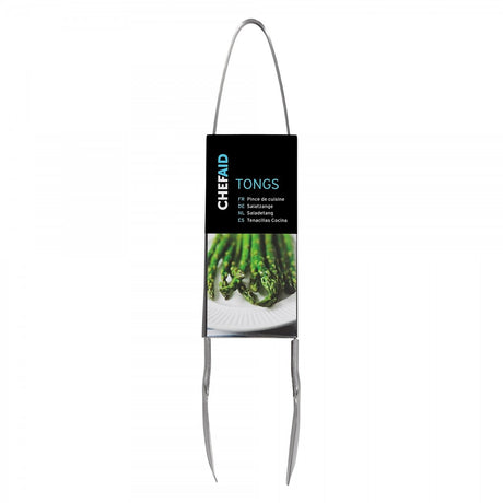 Image - Chef Aid Stainless Steel Food Tongs, 23cm, Chrome
