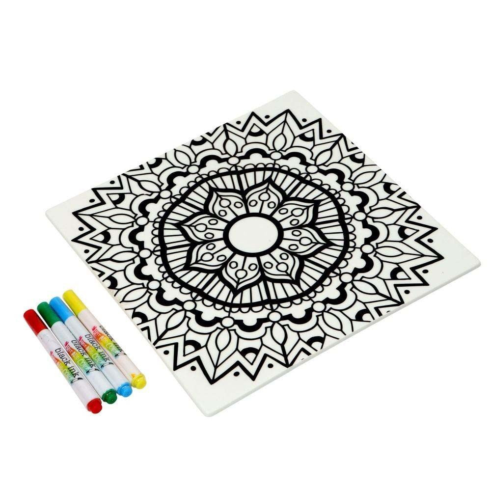 Image - Dexam Just Add Colour Ceramic Trivet or Worktop Saver Mandala