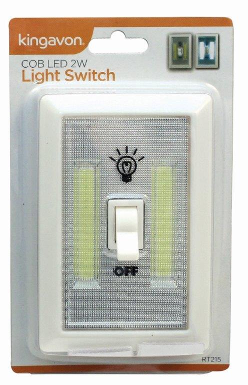 Image - COB LED 2W Light Switch , White and Silver