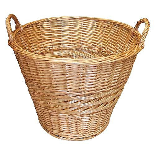Image - JVL Classic Willow Log Basket, 45x43cm