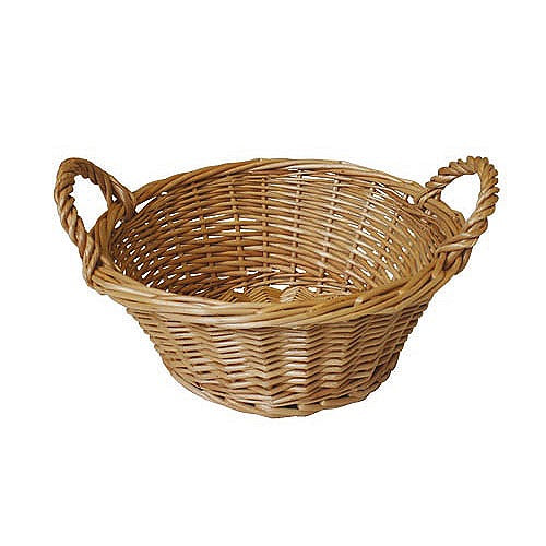 Image - JVL Round Steamed Willow Basket