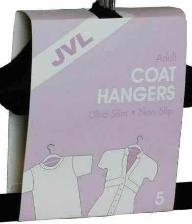 Image - JVL Space Saving Non-Slip Velvet Touch Coat Hangers Set, 30pcs, Assorted