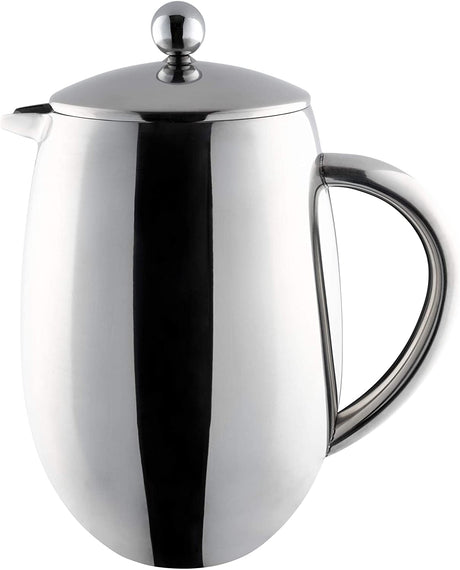 Image - Grunwerg Bellied 8-Cup Cafetiere, Double Wall, Mirror Finish
