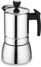 Image - Grunwerg 6Cup S/S Espresso Maker (Induction) Silver