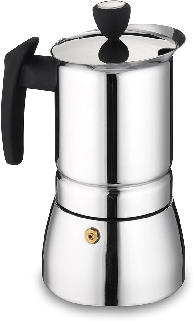 Image - Grunwerg 6Cup S/S Espresso Maker (Induction) Silver