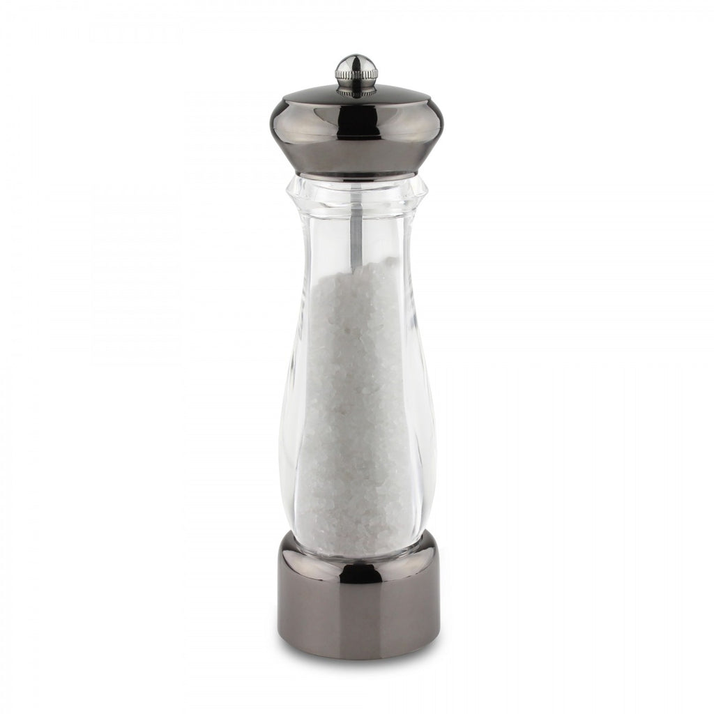 Image - Grunwerg Gunmetal Grey and Acrylic Pepper or Salt Mill, 21cm