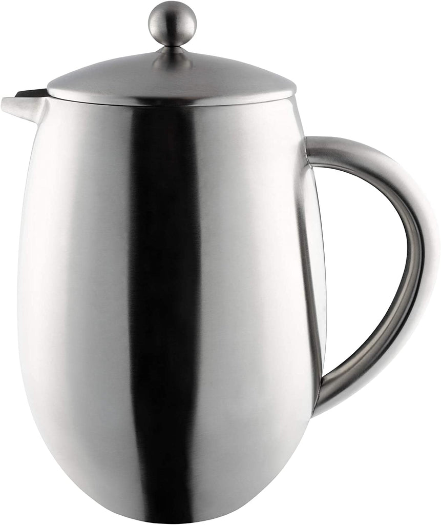 Image - Grunwerg Bellied Cafetiere, Double Wall, Satin Finish