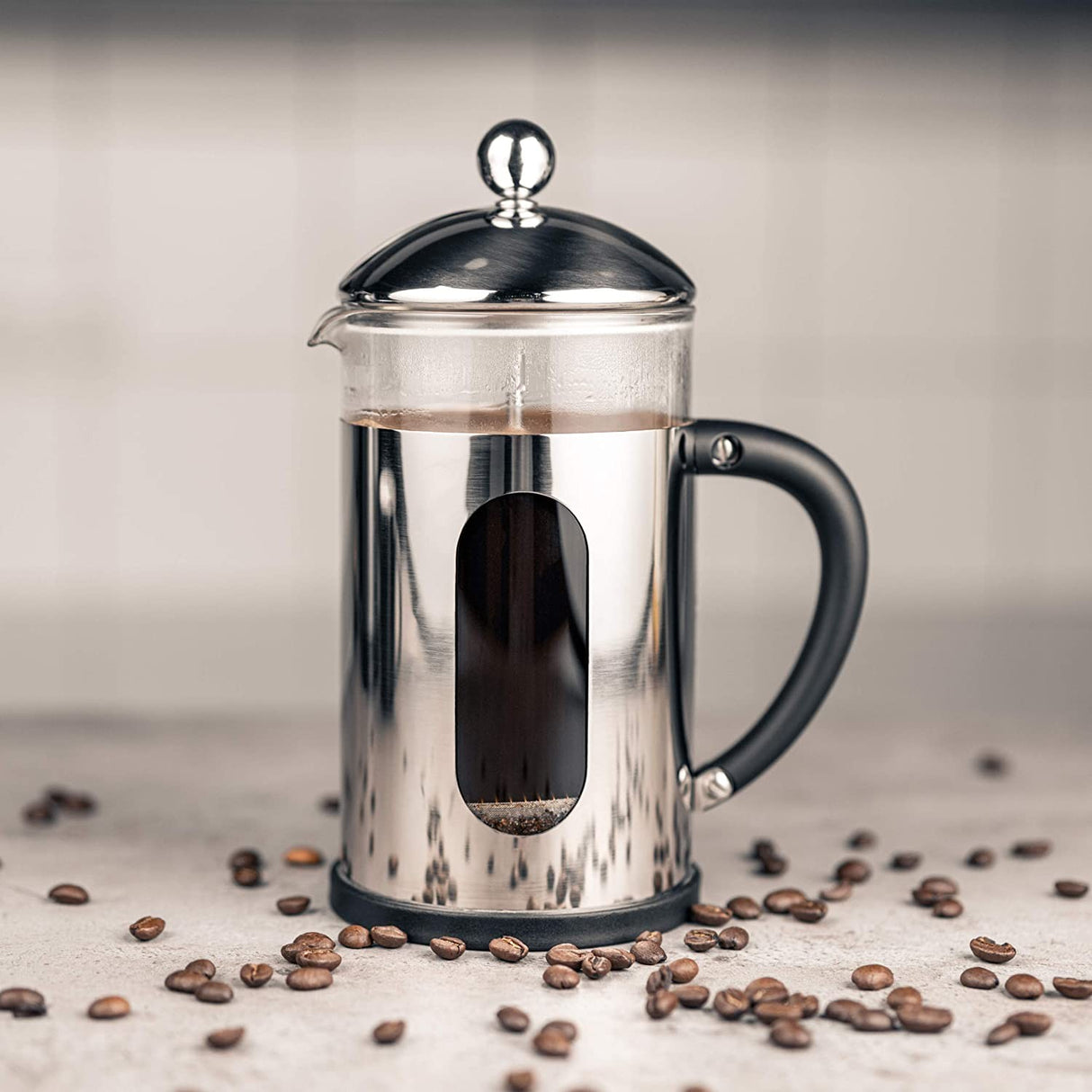 Image - Grunwerg 8-Cup Cafetiere, S/S Frame, Cafe Ole Desire