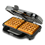 Image - Global Gourmet by Sensio Home Square Waffle Maker Iron Machine 1000W, Black