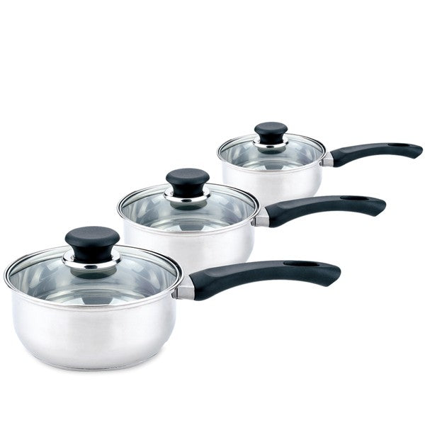 Image - Sabichi Super Value Stainless Steel Pan Set, 3 Pieces
