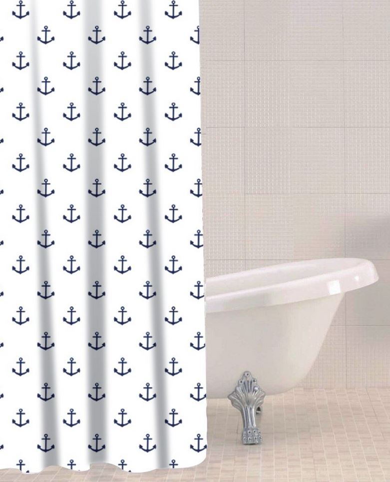 Image - Sabichi Peva Shower Curtain, Anchor Design