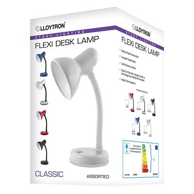 Image - Lloytron Flexi Desk Lamp, 35W, Black