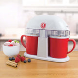 Image - Global Gizmos Double Tub Cup Electric Party Ice Cream Sorbet Maker, Red