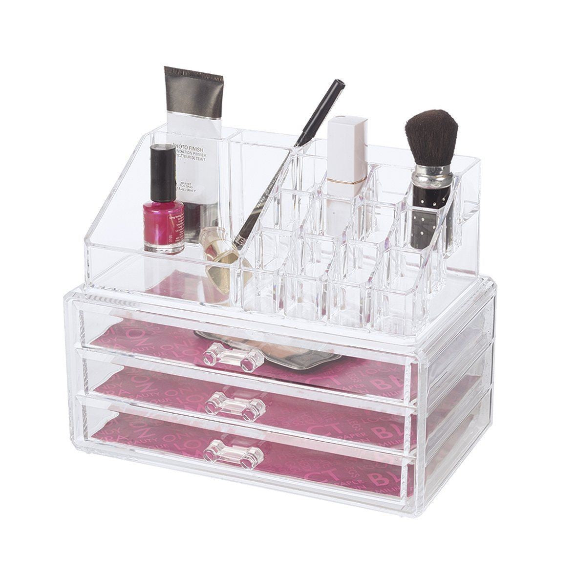 Image - Benross Glitz & Glamour Clear Acrylic Beauty Cosmetics Organiser