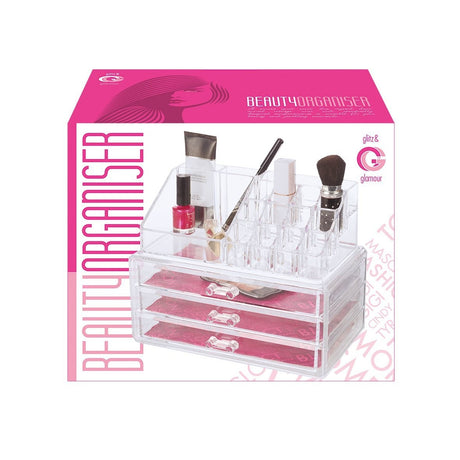 Image - Benross Glitz & Glamour Clear Acrylic Beauty Cosmetics Organiser