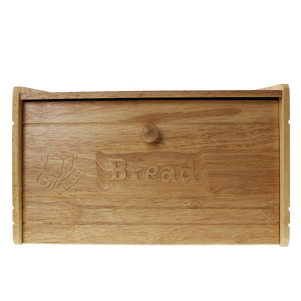 Image - Apollo Wooden Rubber Carved Bread Bin