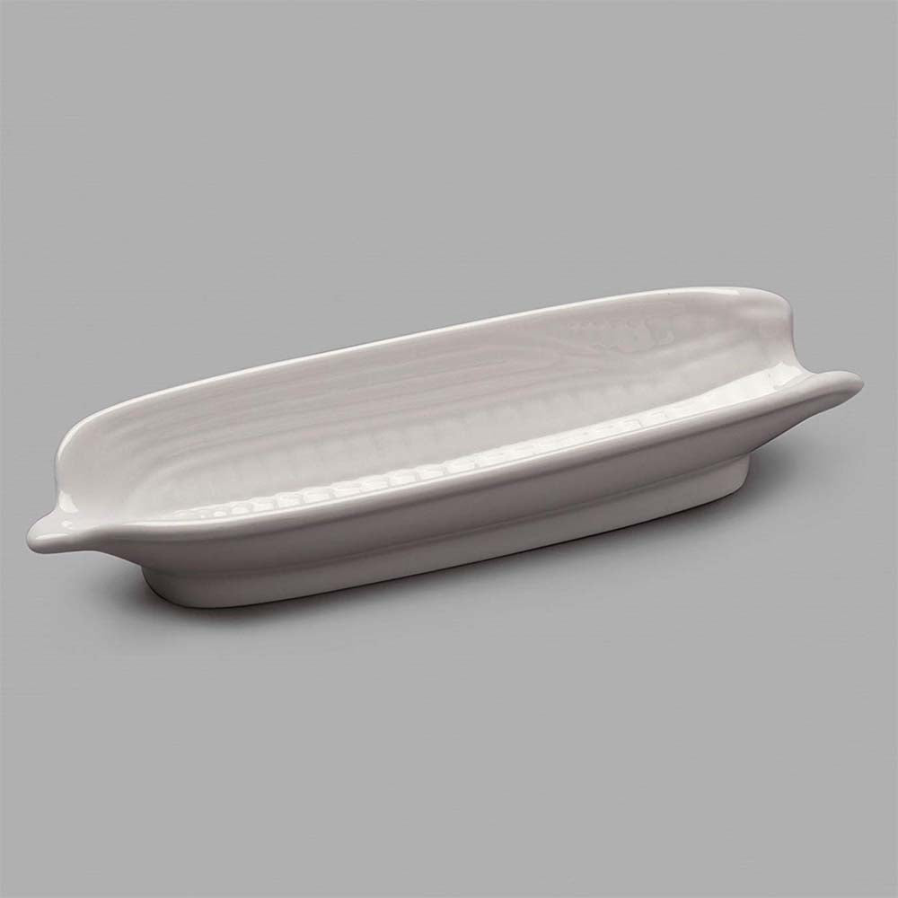 Image - Apollo Porcelain Corn On the Cob Dish, White