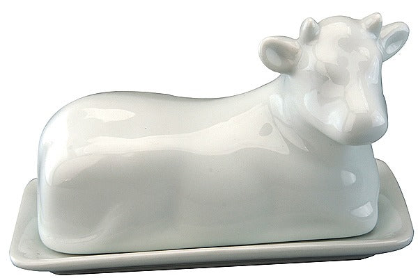Image - Apollo Cow Butter Dish, Large, White