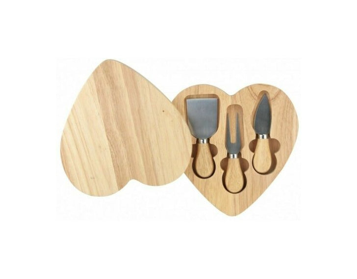 Image - Apollo RB Heart Cheese Board 3 Knives