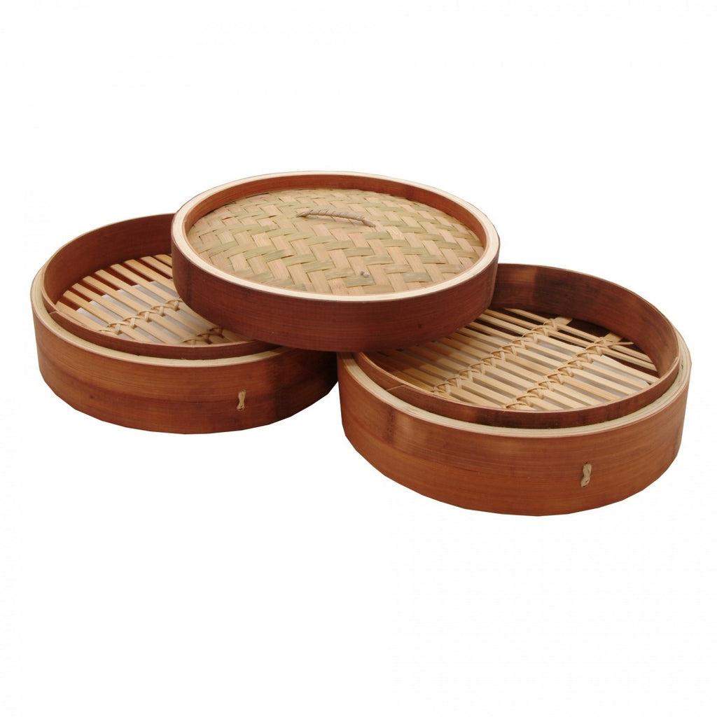 Image - Typhoon World Foods 8" Double Tier Bamboo Steamer