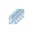 Image - KitchenCraft 'Blue Leaf' Cork Back Laminated Coasters, Set of 4