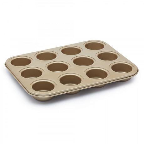 Image - Paul Hollywood by Kitchen Craft Baking Pan 12 Hole, 35x27cm, Gold