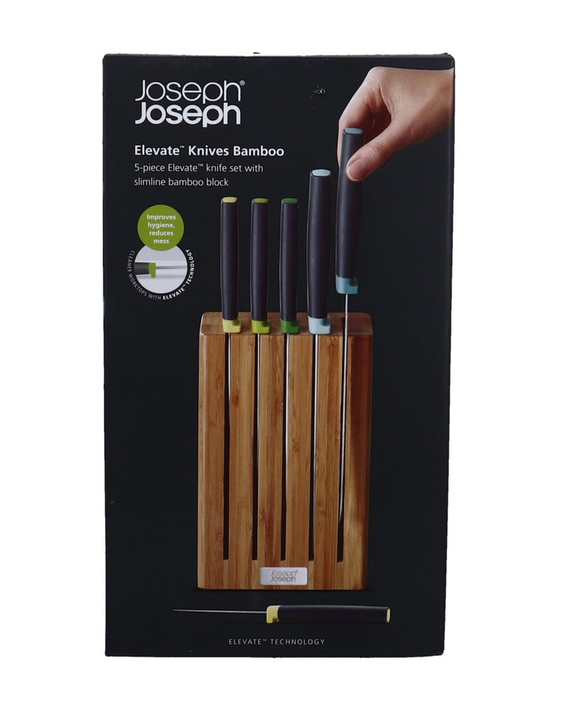 Image - Joseph Joseph Elevate 5 Piece Bamboo Knife Block