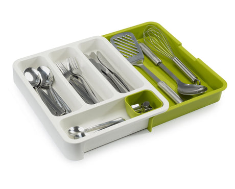 Image - Joseph Joseph DrawerStore Expandable Cutlery Tray, Green