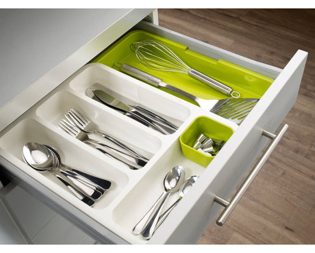 Image - Joseph Joseph DrawerStore Expandable Cutlery Tray, Green