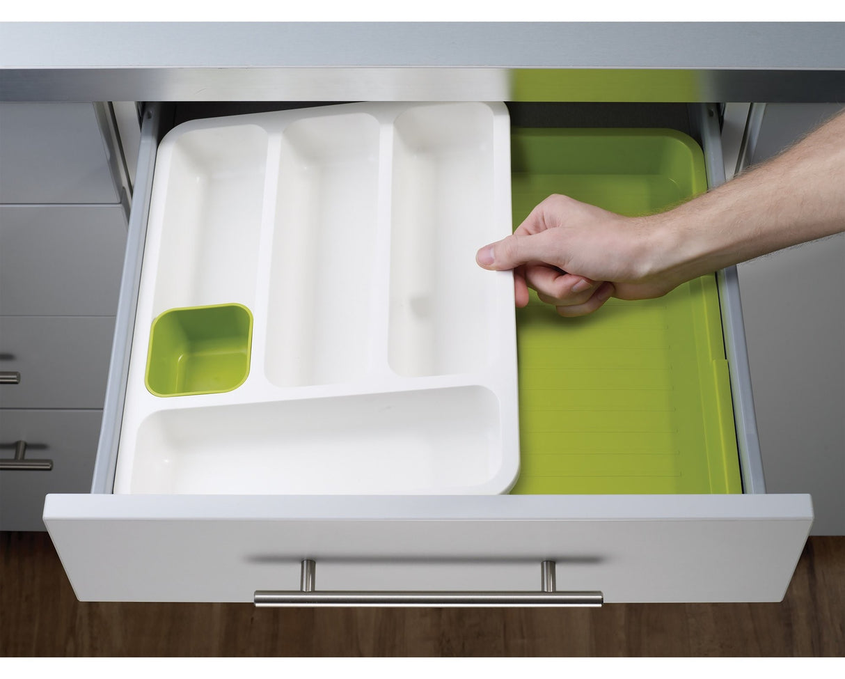 Image - Joseph Joseph DrawerStore Expandable Cutlery Tray, Green