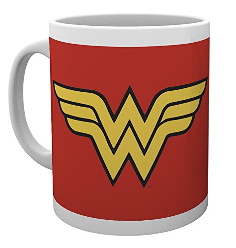 Image - GB eye Ltd DC Comics Wonder Woman Logo Mug, 10oz, Red and White
