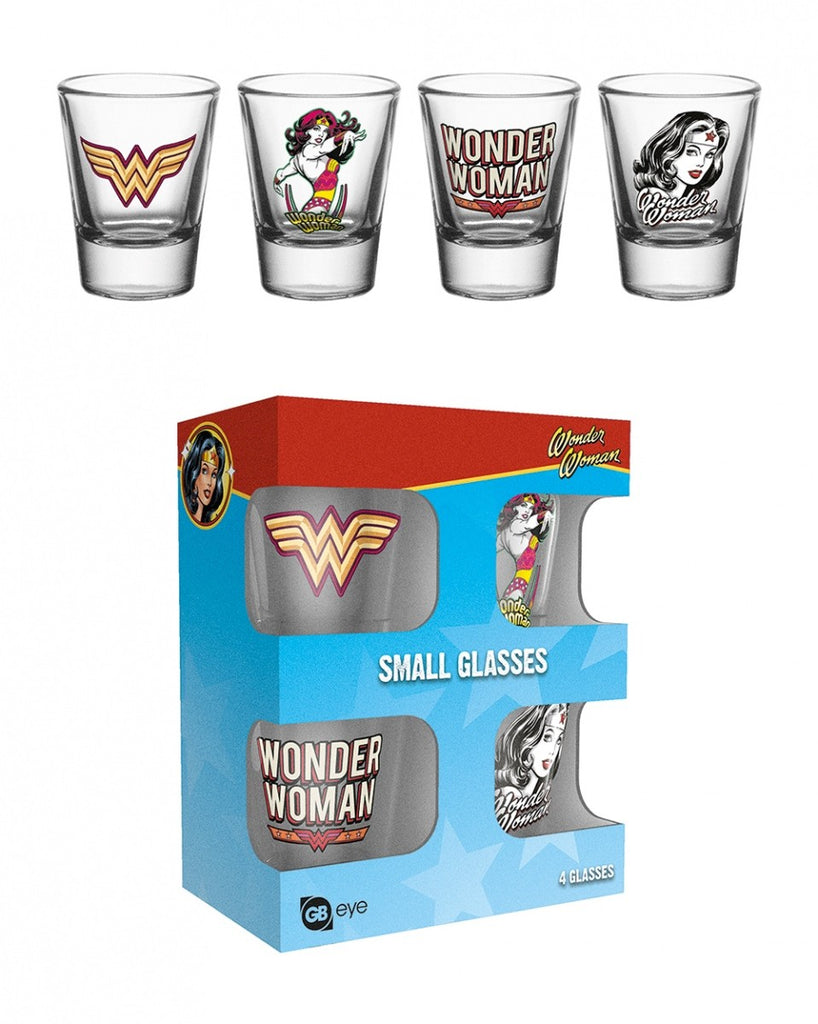 Image - GB Eye Wonder Woman 60's Pop Set of 4 Shot Glasses