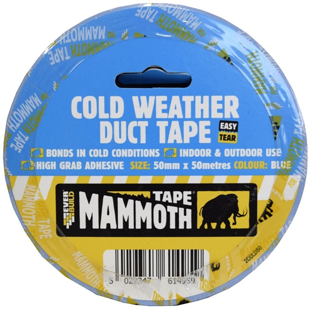 Image - Everbuild Mammoth Cold Weather Duct Tape, 50mm x 50mtr, Blue
