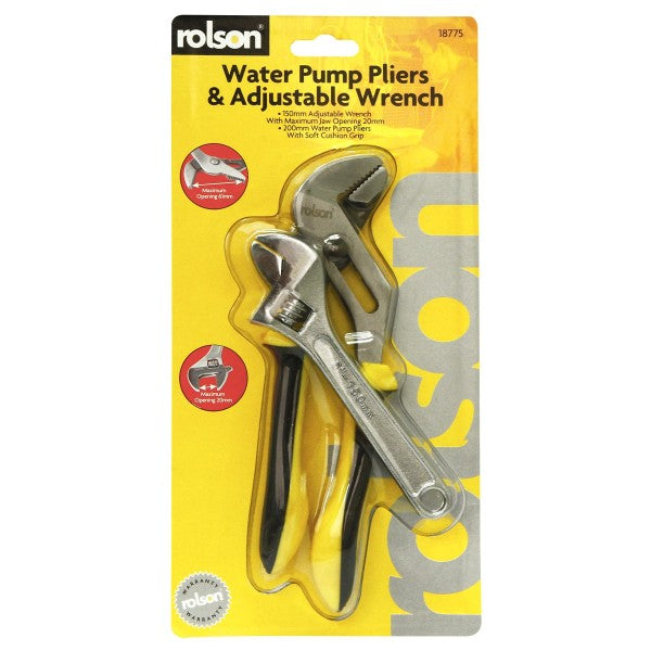 Image - Rolson Water Pump Pliers and Adjustable Wrench