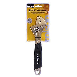Image - Rolson Adjustable Wrench with Rubber Grip, 250mm