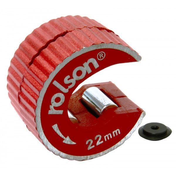 Image - Rolson Rotary Action Copper Pipe Cutter with Spare Blade, Grey, 22mm