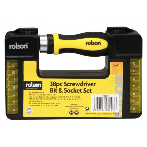 Image - Rolson 38 Piece Screwdriver Bit and Socket Set