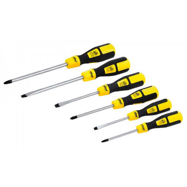 Image - Rolson Screwdriver Set with Long Handles, Yellow, Set of 6