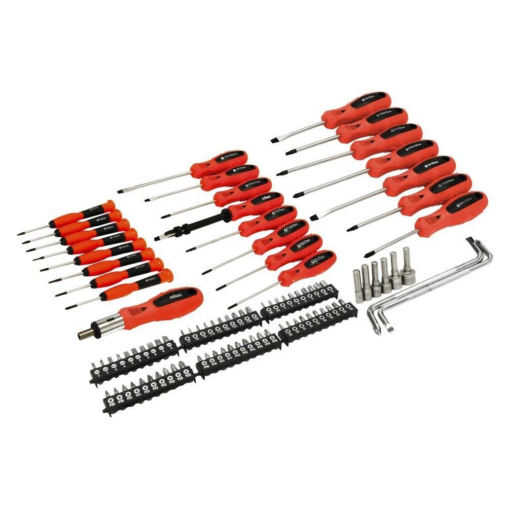 Image - Rolson 100pc All Purpose Screwdriver Set, Red