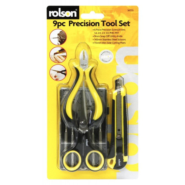 Image - Rolson 9 Piece Precision Tool Set