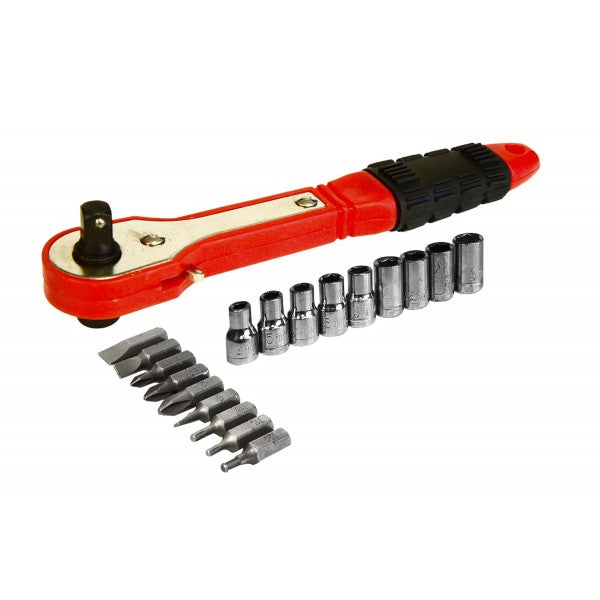 Image - Rolson 18pc Offset Ratchet Screw and Socket Driver Set