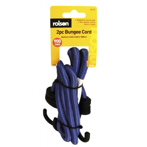 Image - Rolson 2pc Bungee Cords, 8 x 900mm