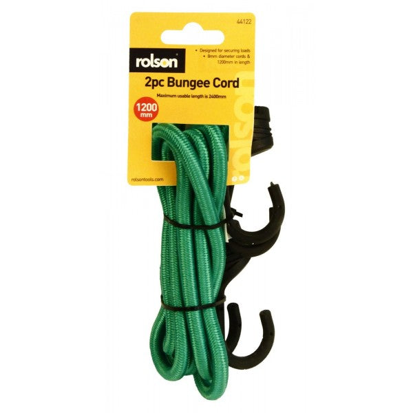Image - Rolson 2pc Bungee Cords, 8 x 1200mm