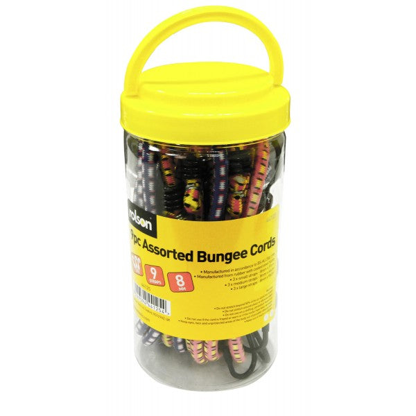 Image - Rolson 9pc Bungee Cord Set, 51cm, 66cm, 96cm