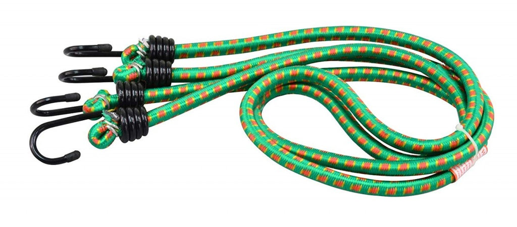 Image - Rolson Bungee Cord Set, Green, 1200mm x 12mm, Set of 2