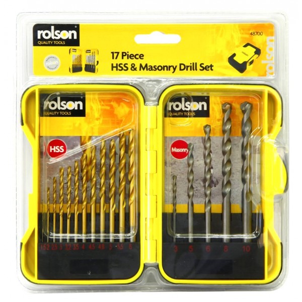 Image - Rolson 17pc Combination Drill Bit Set